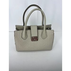 Guess Los Angeles Bag Blaise Tote Cream Taupe Authentic Logo Branded Shoulder